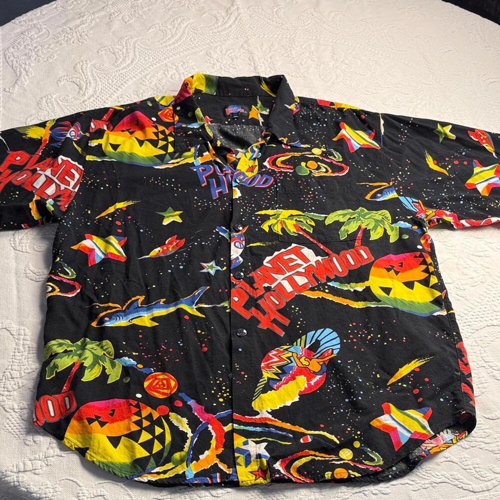 Vintage XL 1990s Planet Hollywood Hawaiian shirt